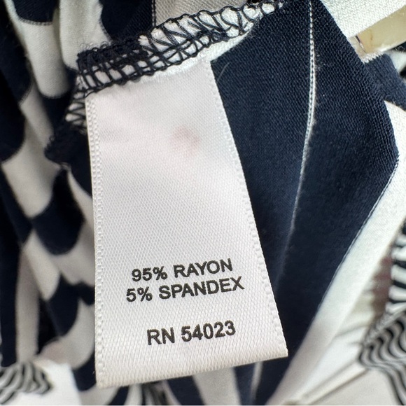 Banana Republic Striped Knit Wrap Dress Blue White XL Long Sleeve Nautical - Picture 9 of 10